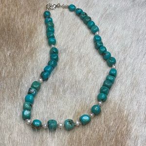 Turquoise and Pearl Necklace